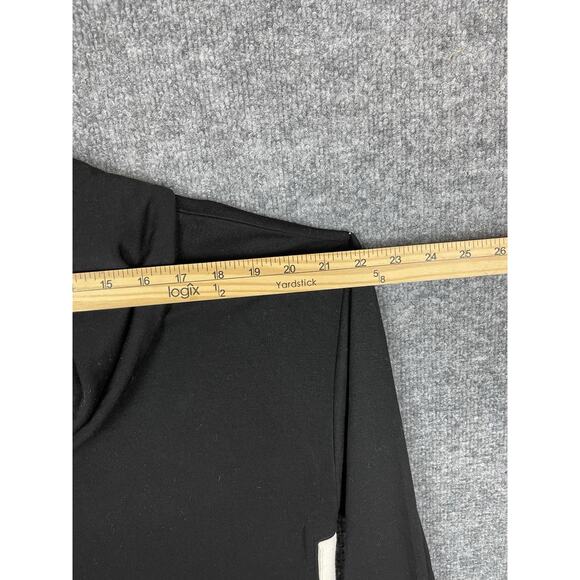 Chico’s Zenergy Black White Color Block Sweater Cowl Neck 8/10 Size 1 - Picture 3 of 7